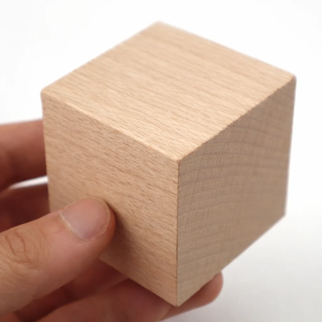 Cube en bois personnalisé - 5cm